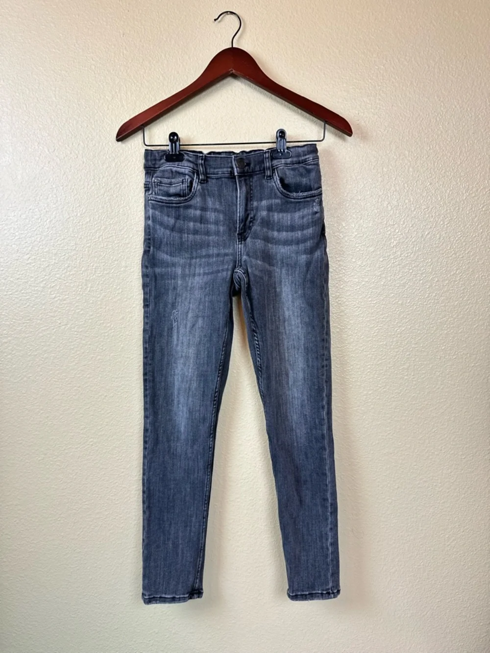 Zara Girls 13-14 yrs Jeans Slim High-Rise Dark Gray Jeans Stretch School